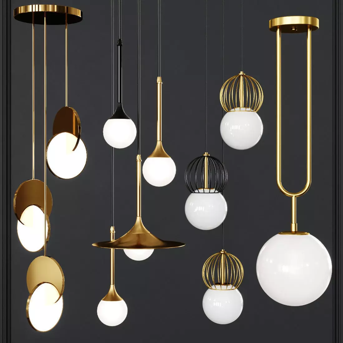 Pendant lights set 024   3D model_0