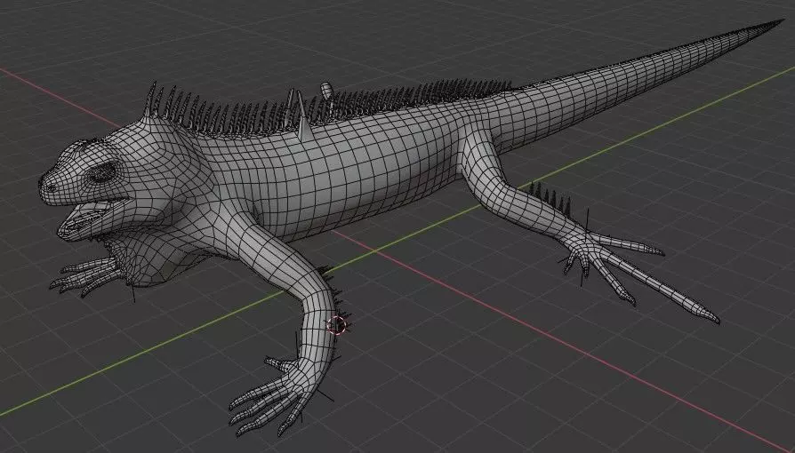 Rigged Iguana 3D model_0