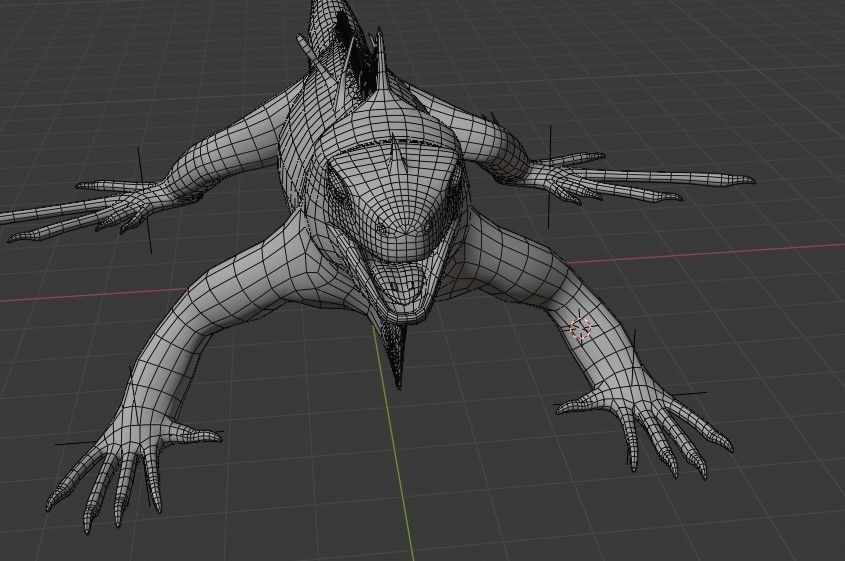 Rigged Iguana 3D model_1