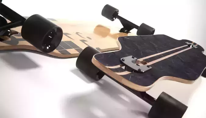realistic longboard longboards and skateboards 3D model