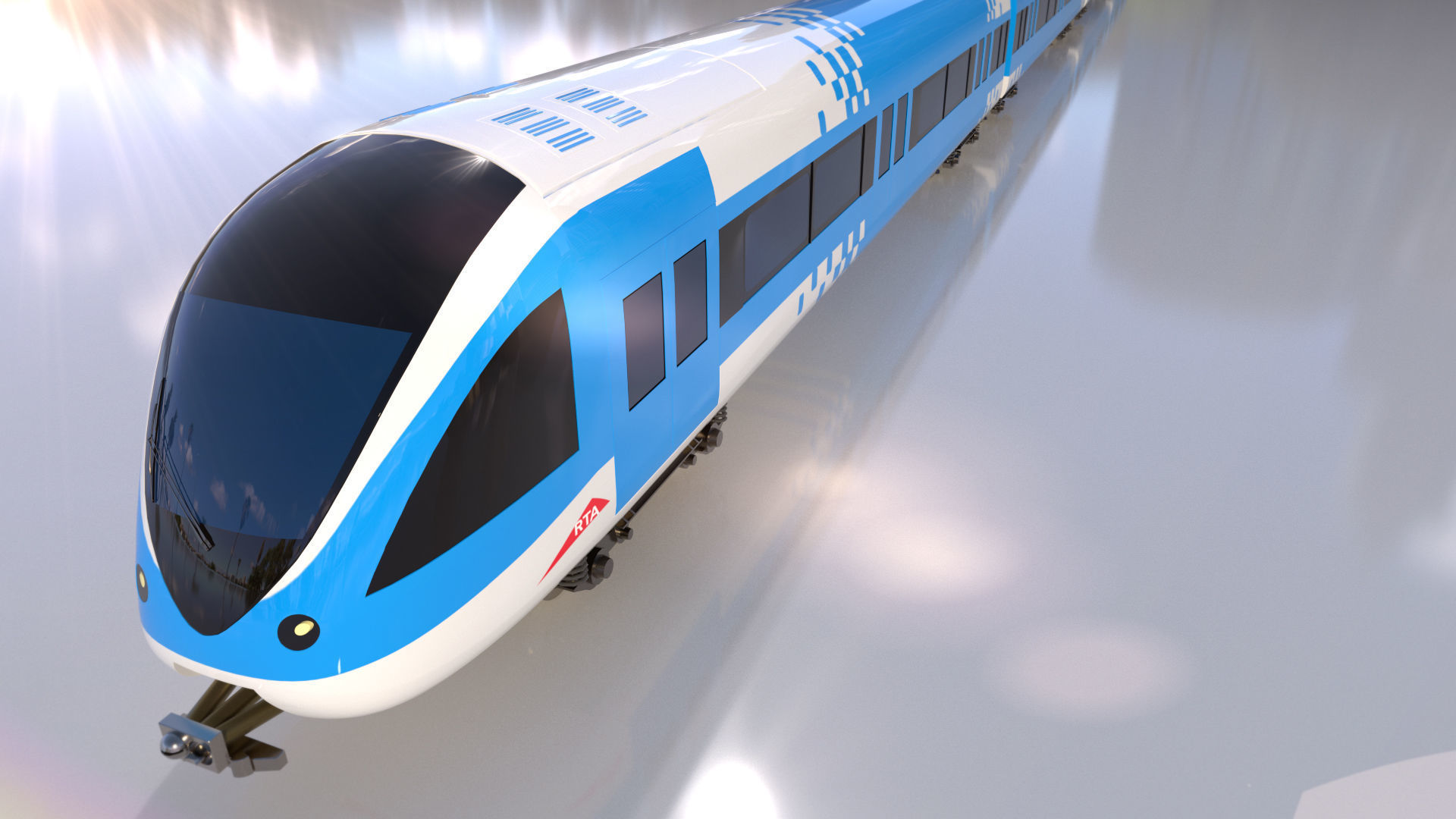 Dubai metro 3D model_10