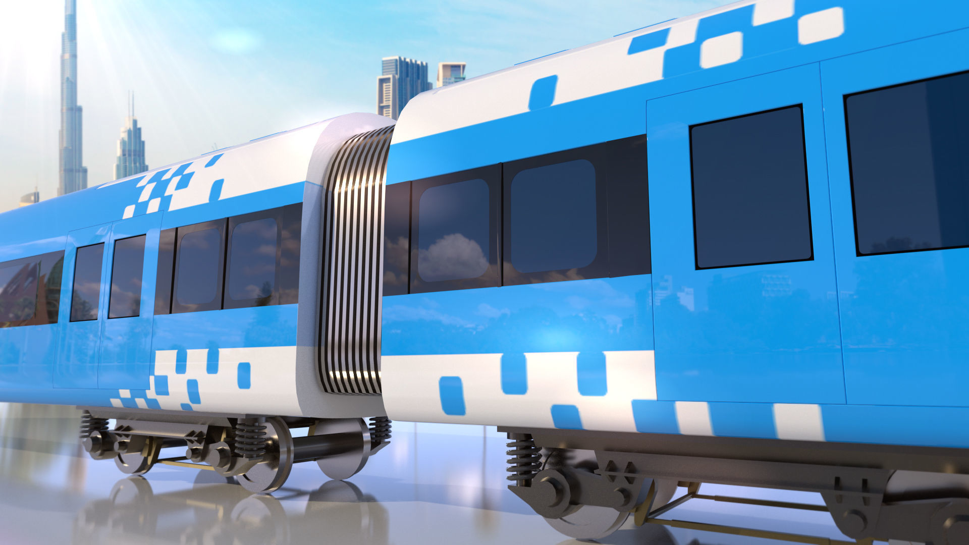 Dubai metro 3D model_12