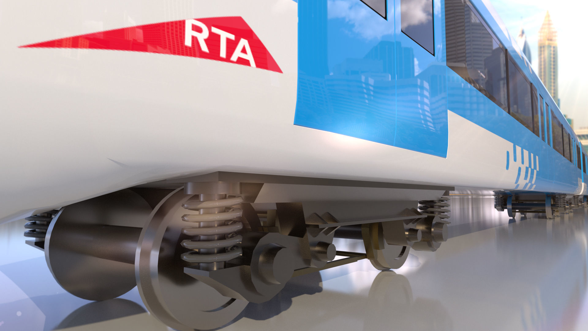 Dubai metro 3D model_2