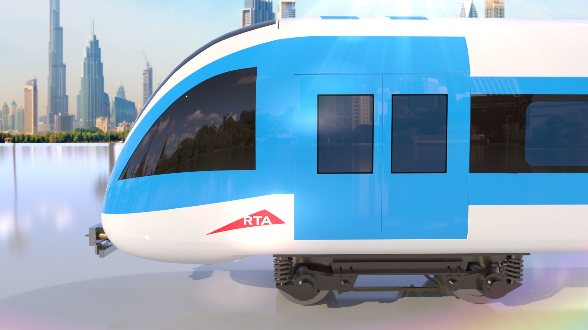 Dubai metro 3D model_4