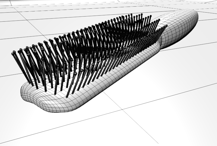 Hairbrush two hair brushes 3D model_2