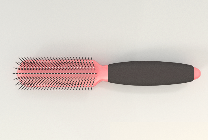 Hairbrush two hair brushes 3D model_5