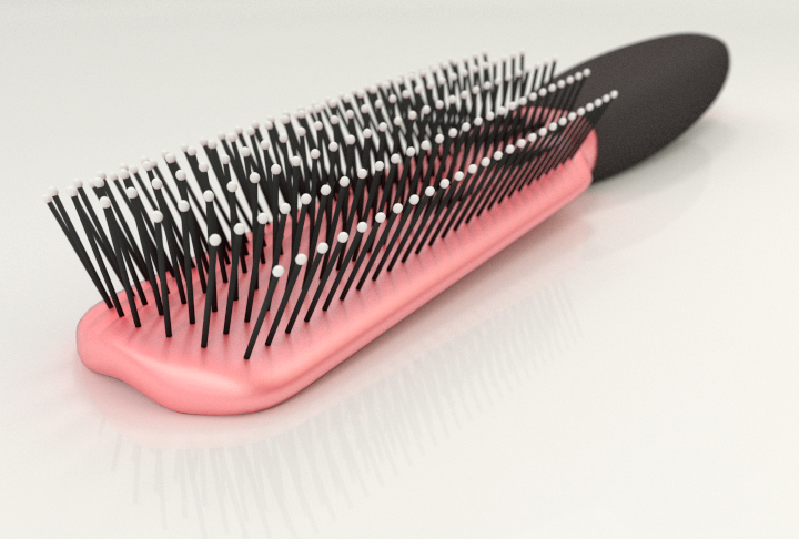 Hairbrush two hair brushes 3D model_1