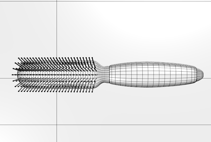 Hairbrush two hair brushes 3D model_6