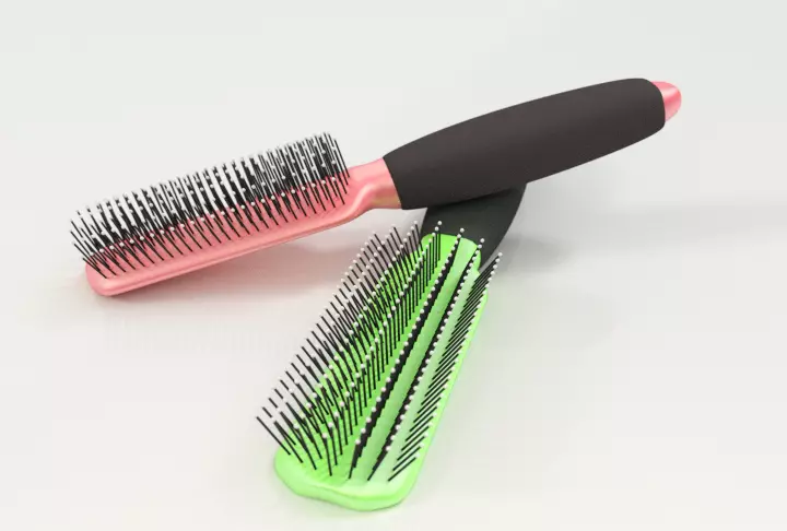 Hairbrush two hair brushes 3D model_0