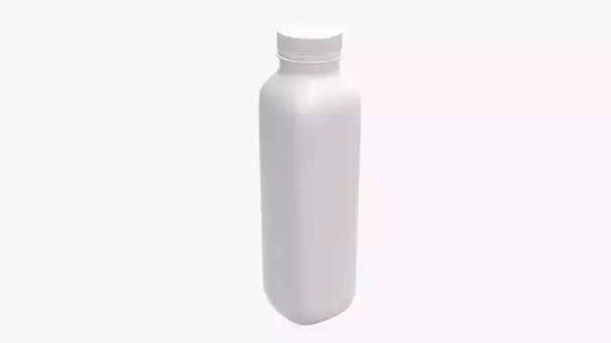 Yoghurt bottle unopened 2 3D model