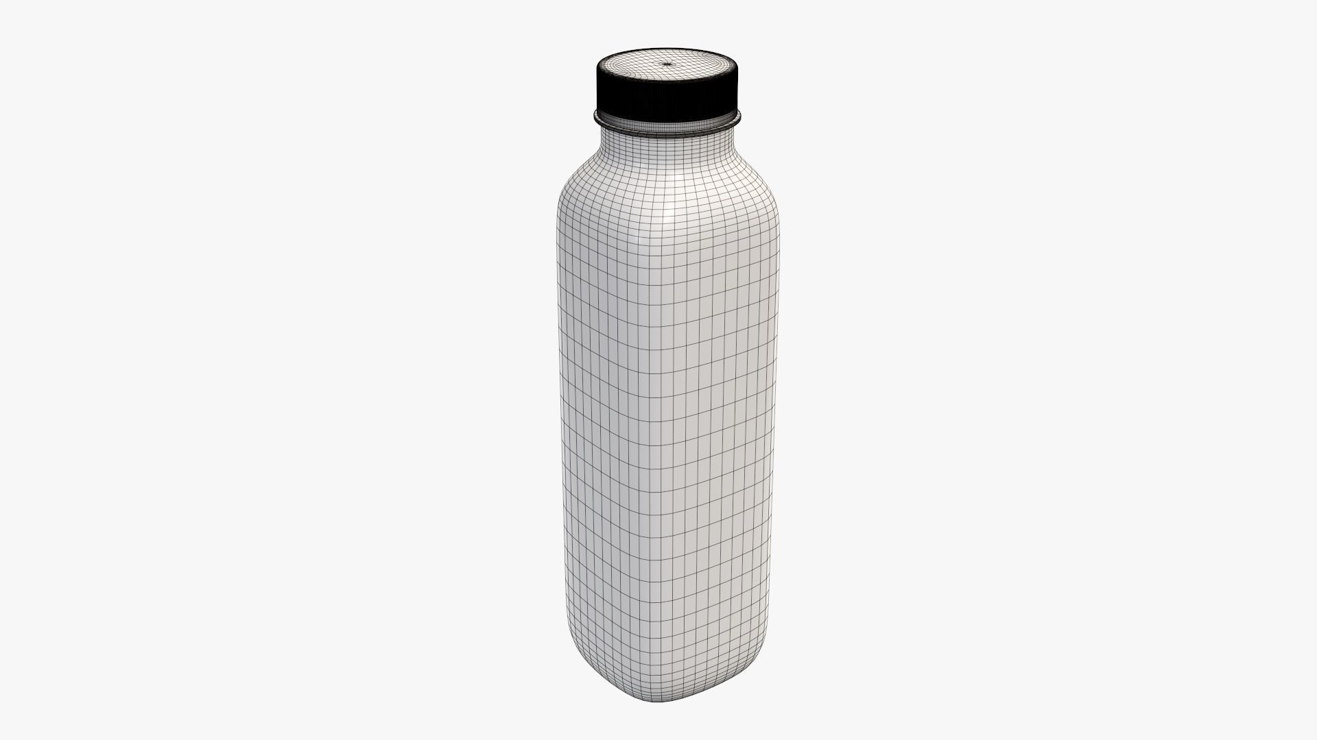 Yoghurt bottle unopened 2 3D model_5