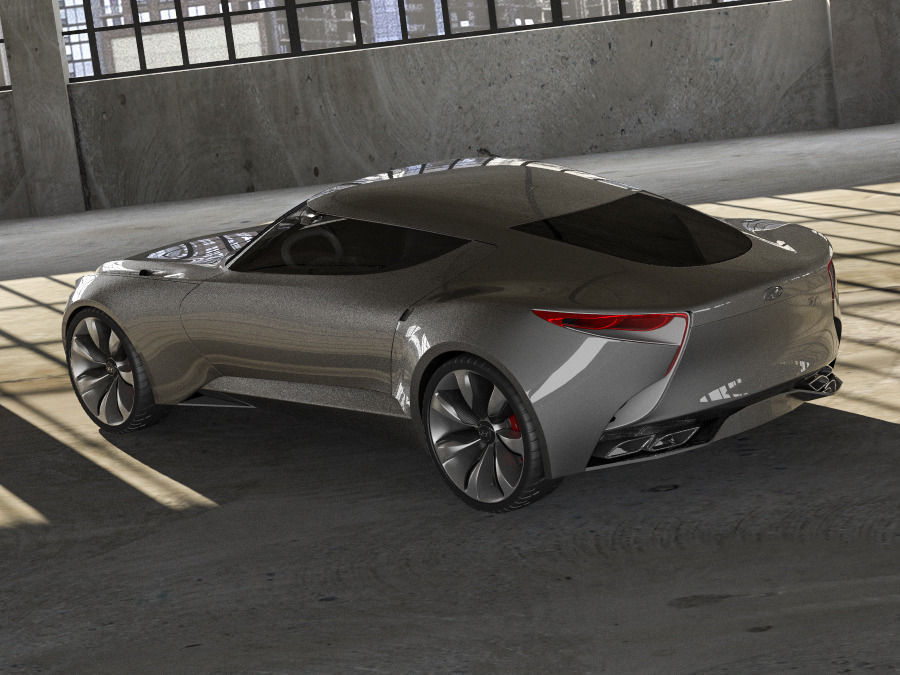 Hyundai HND-9 and garage 3D model_3