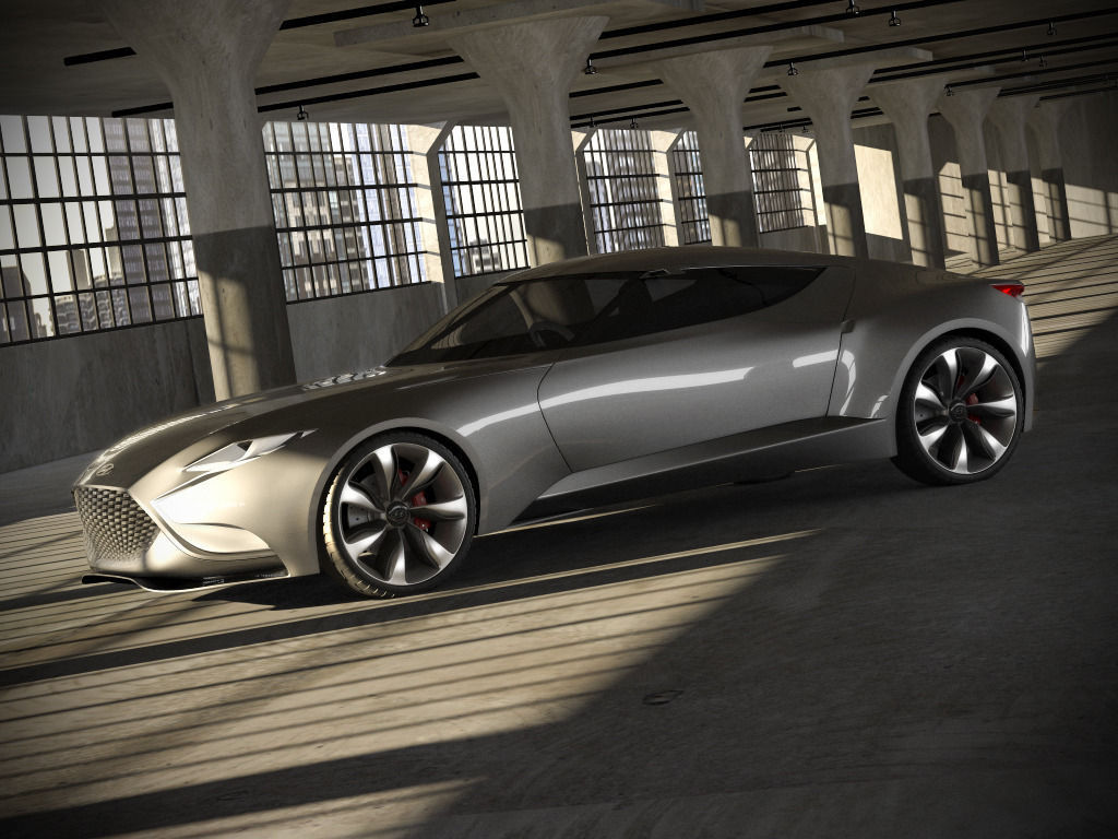 Hyundai HND-9 and garage 3D model_1