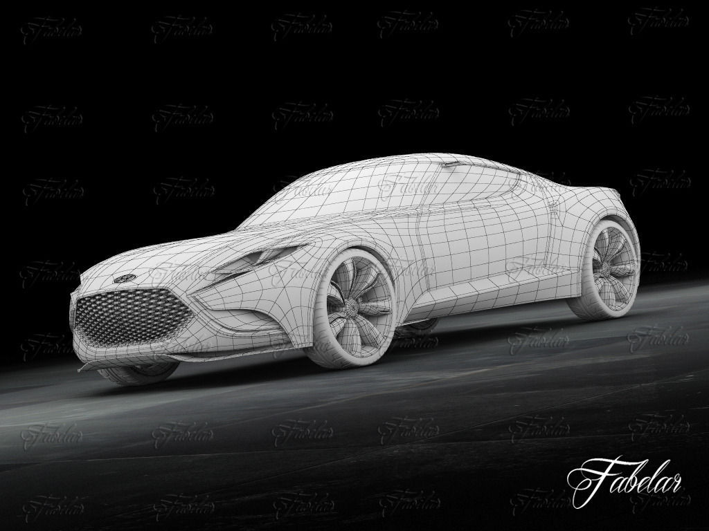 Hyundai HND-9 and garage 3D model_9