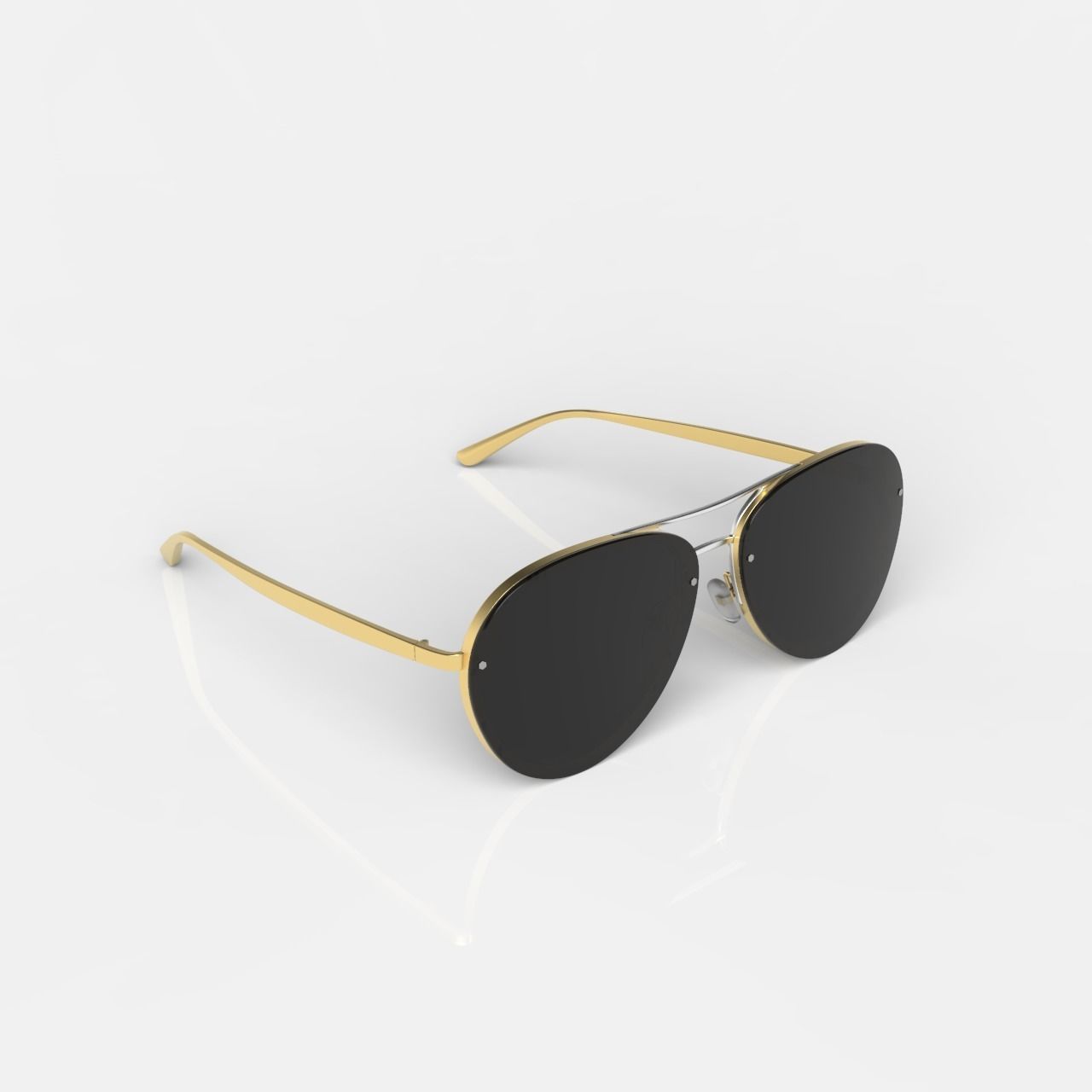 Gold Sunglass 3D print model_5