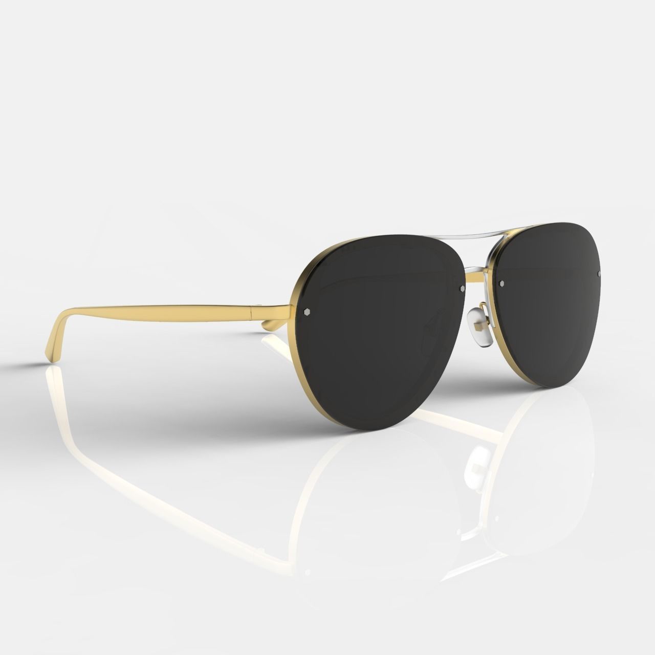 Gold Sunglass 3D print model_3