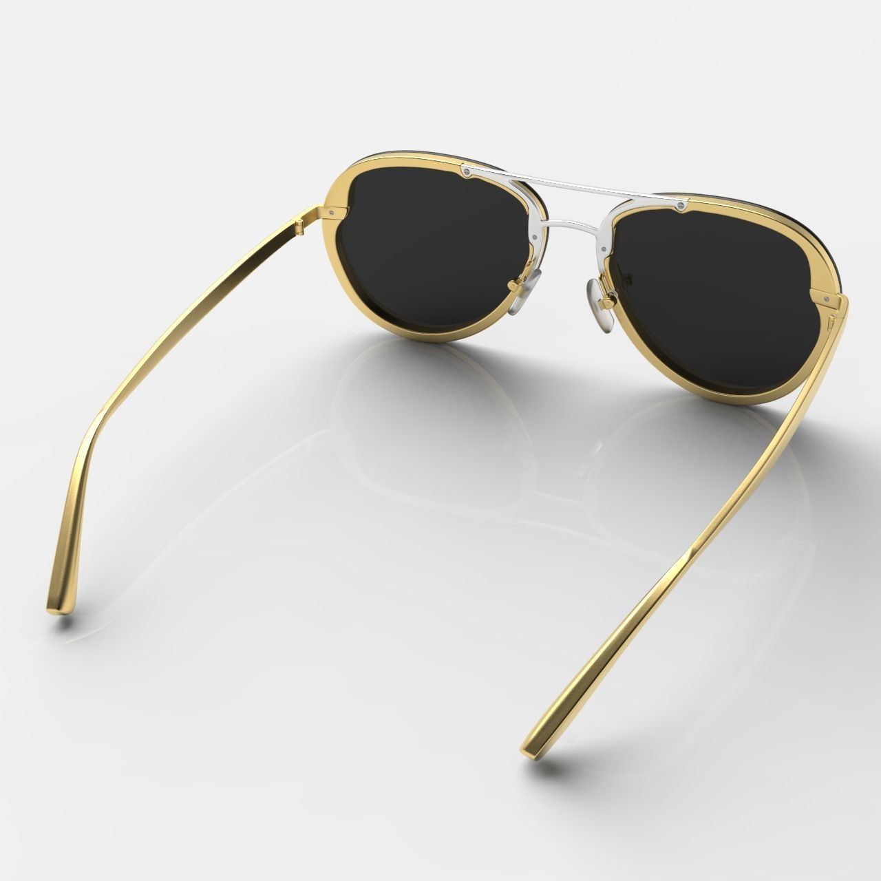 Gold Sunglass 3D print model_2