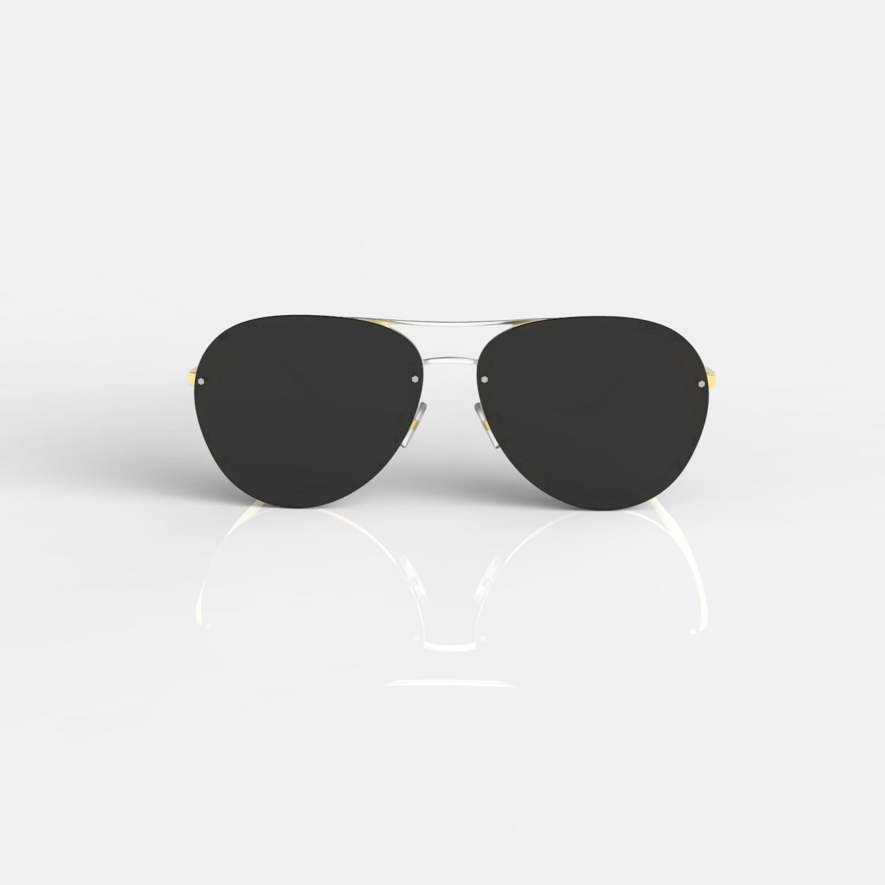 Gold Sunglass 3D print model_4