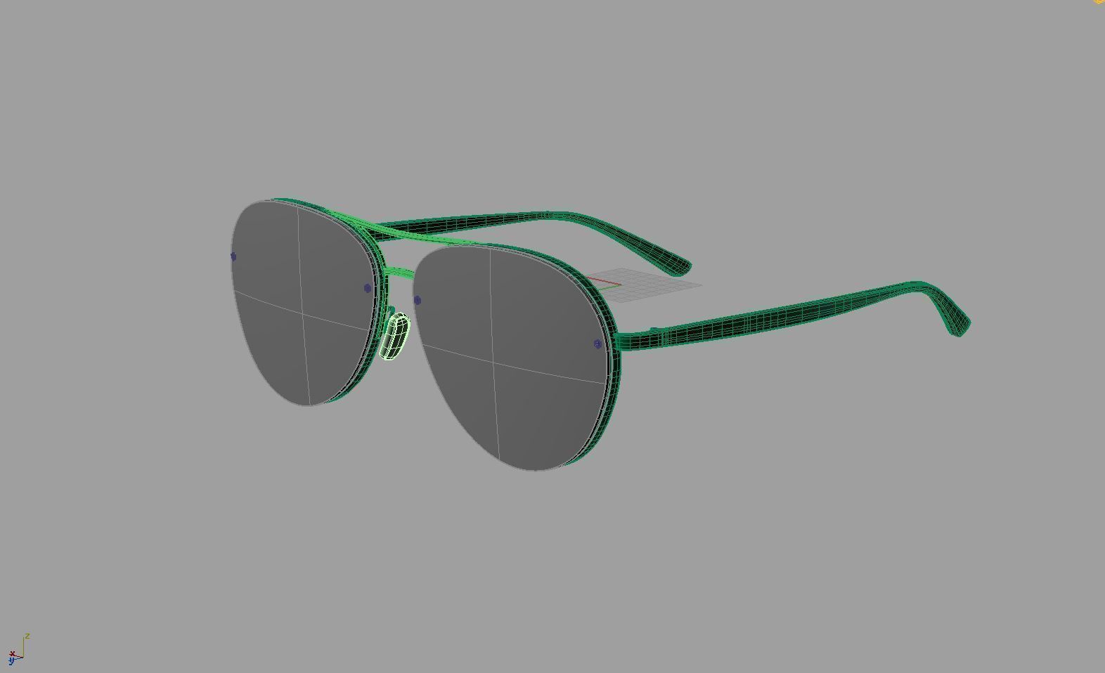Gold Sunglass 3D print model_6