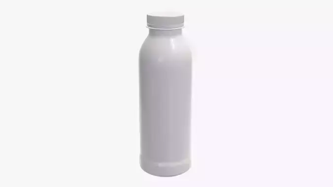 Yoghurt bottle unopened 4 3D model
