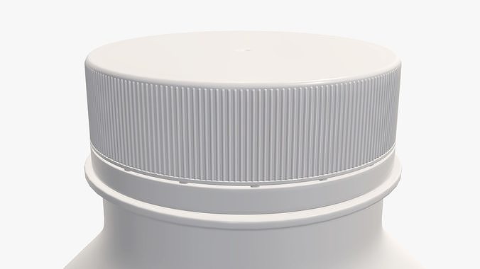 Yoghurt bottle unopened 5 3D model 4