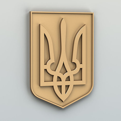 Lesser coat of arms of Ukraine 3D print model