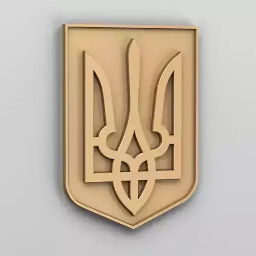 Lesser coat of arms of Ukraine 3D print model