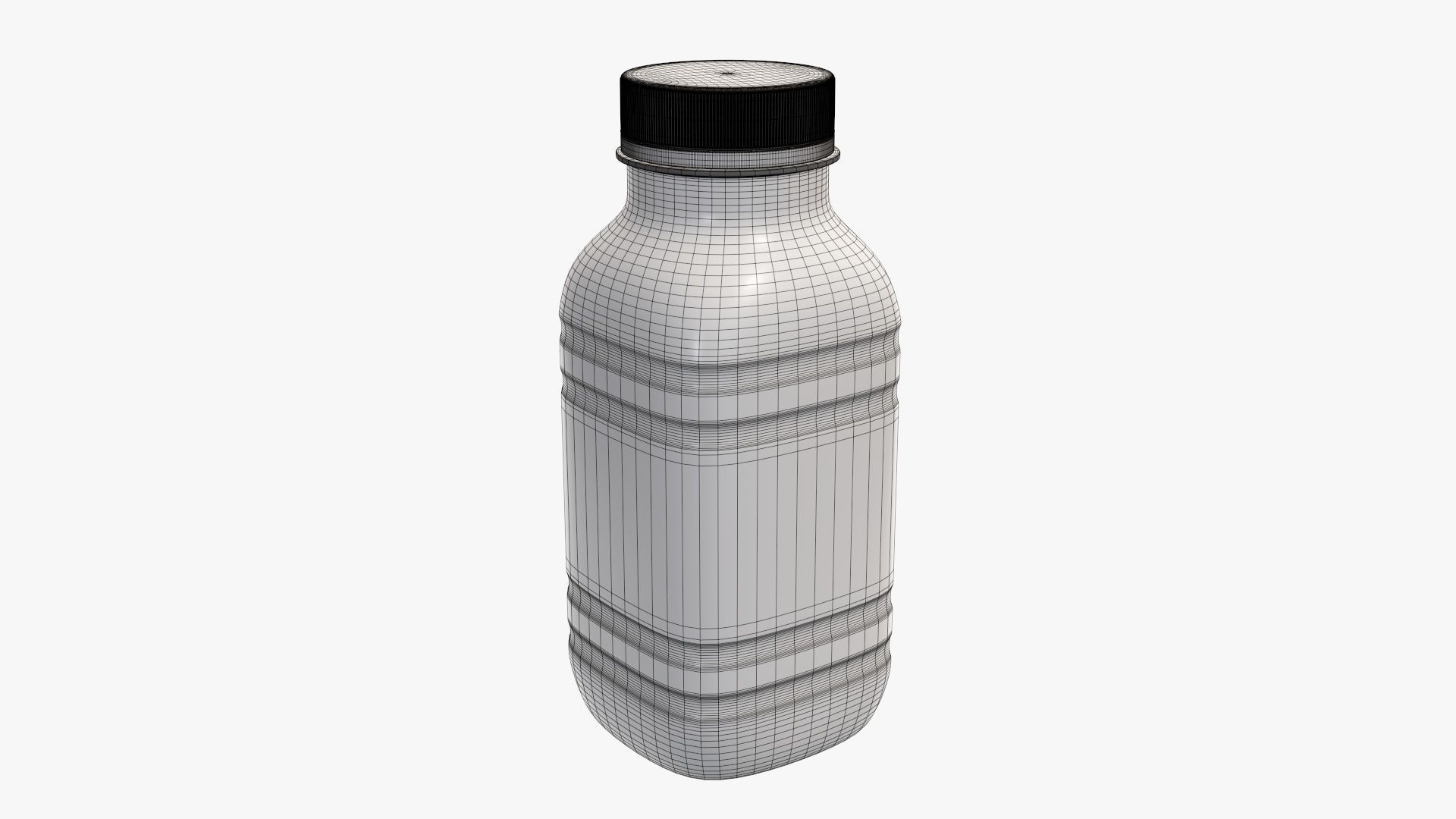 Yoghurt bottle unopened 6 3D model_5