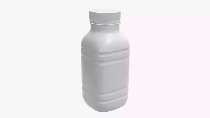 Yoghurt bottle unopened 6 3D model