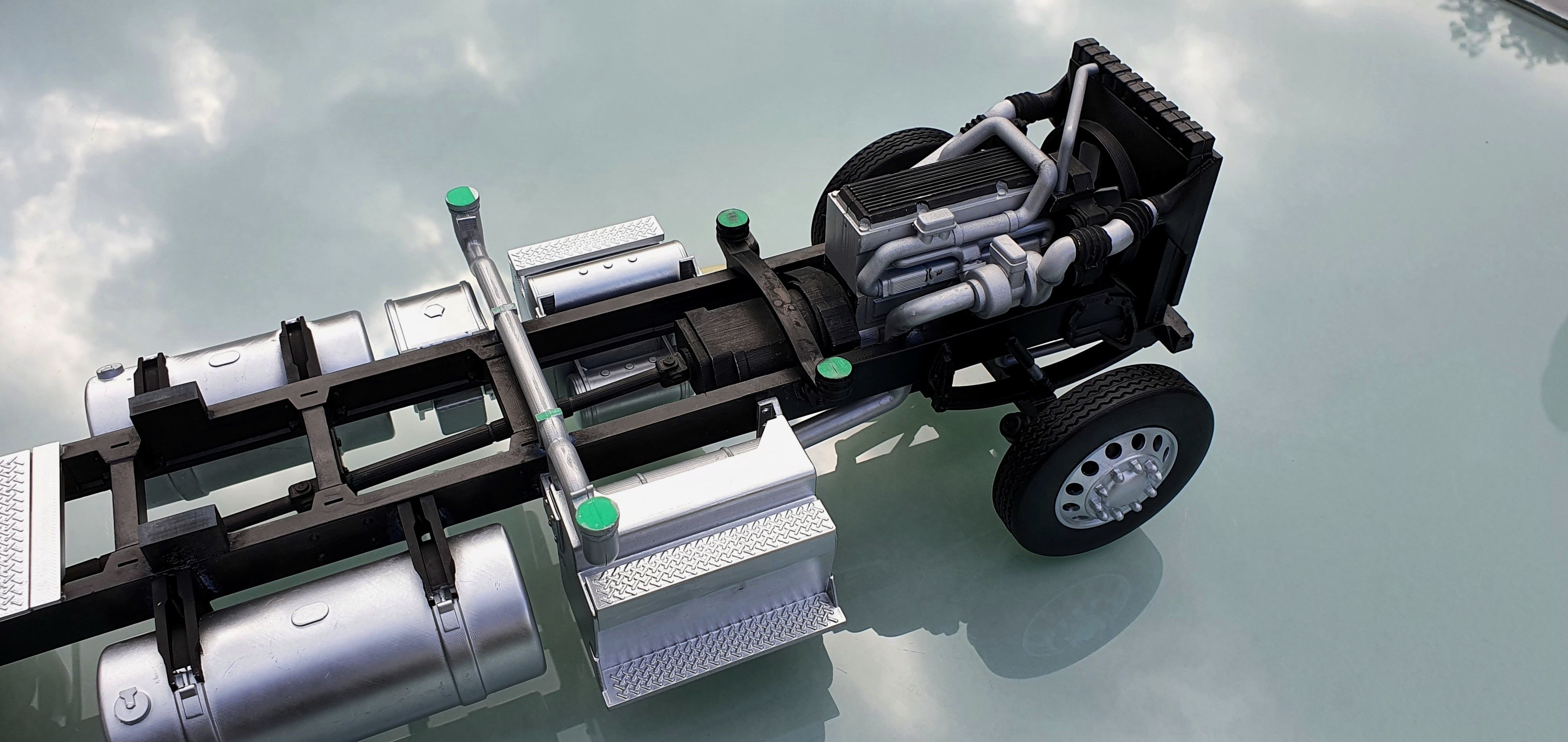 Peterbilt 389 - detailed scale model kit 3D print model_26