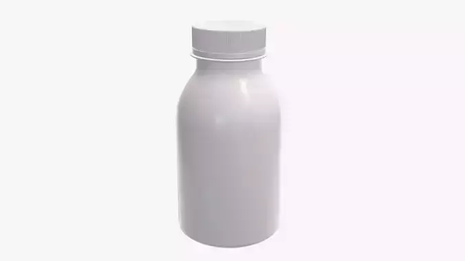 Yoghurt bottle unopened 10 3D model