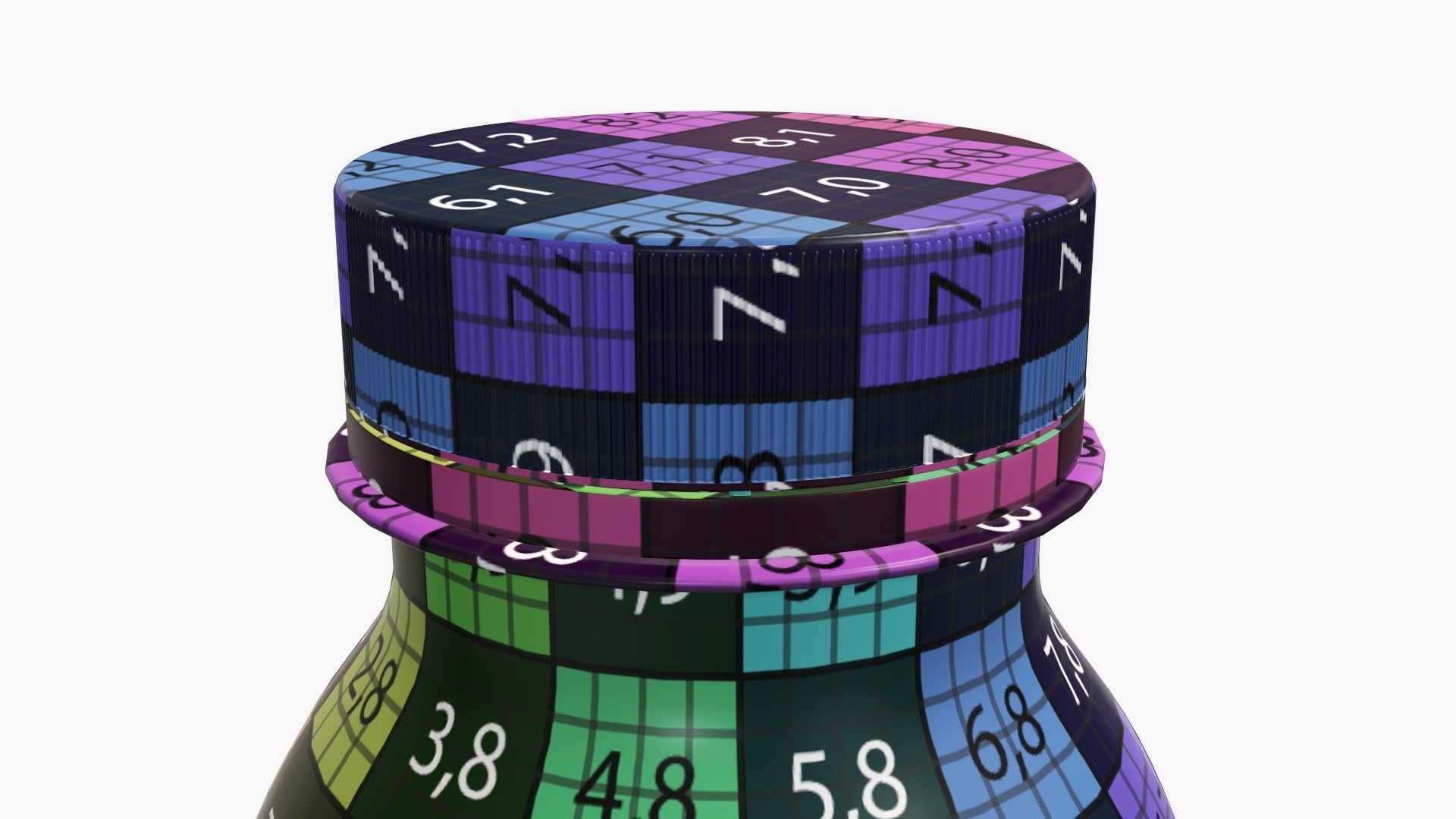 Yoghurt bottle unopened 10 3D model_13