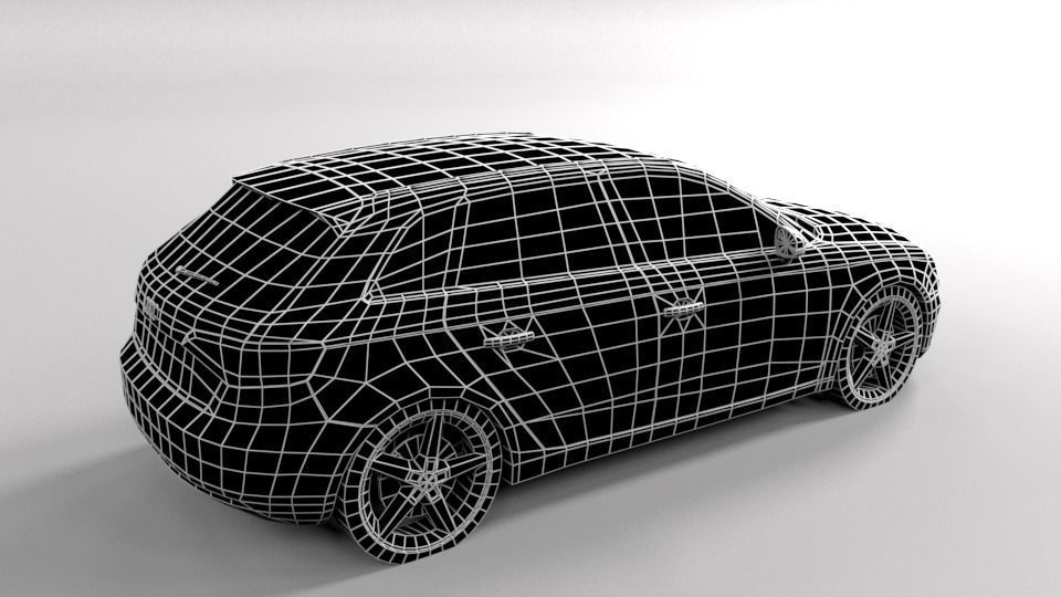 AUDI A3 2013 LOWPOLY Low-poly 3D model_7