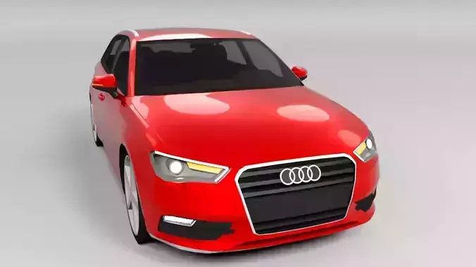 AUDI A3 2013 LOWPOLY Low-poly 3D model