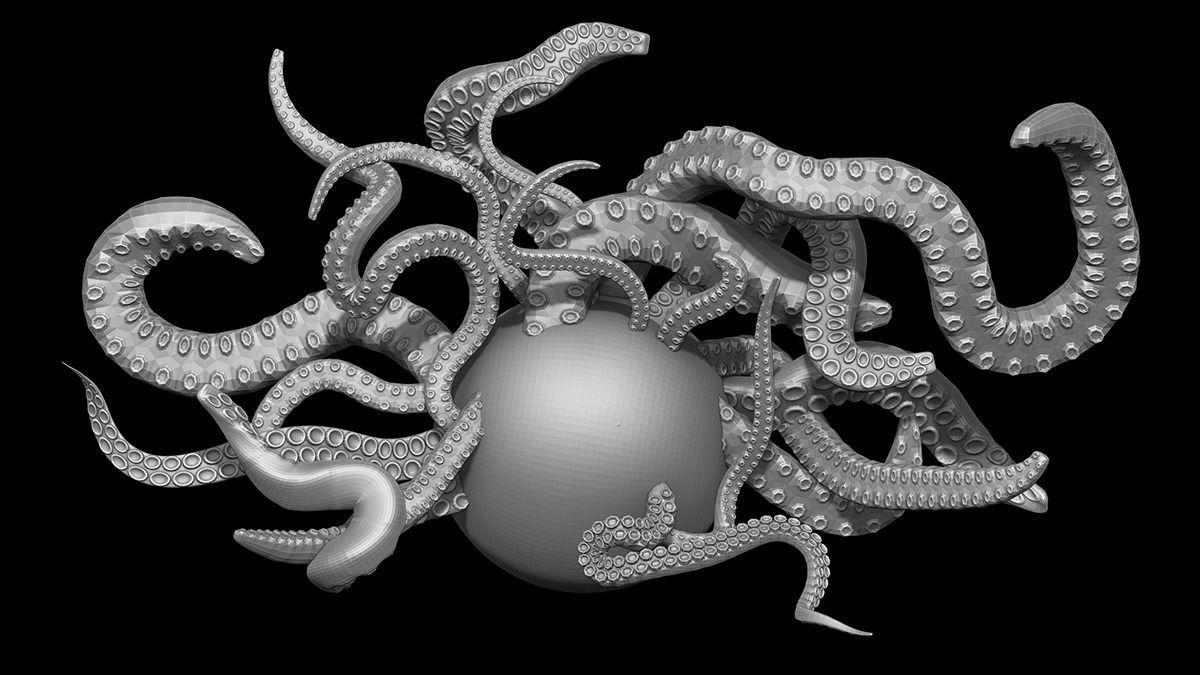 Tentacles IMM Brush 3D model_3