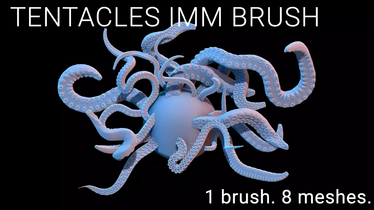 Tentacles IMM Brush 3D model_0
