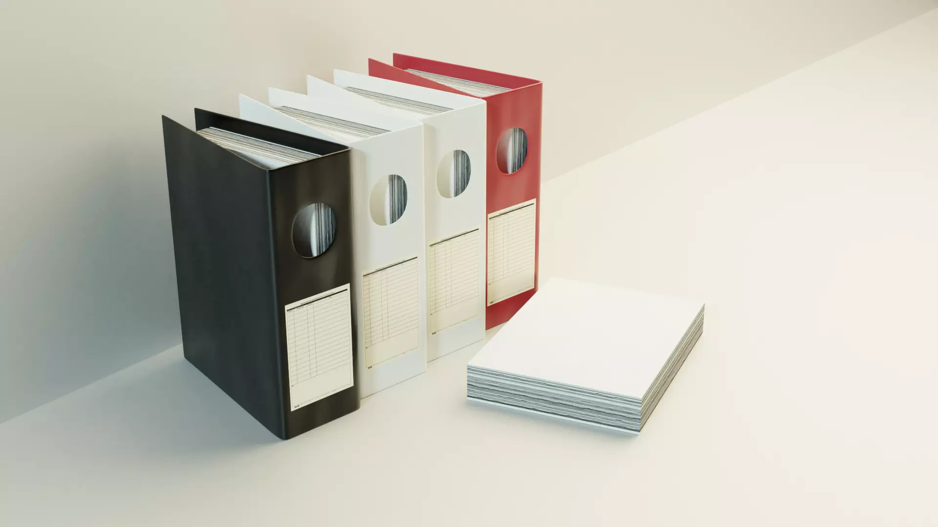 Folder and PaperStack Free 3D model