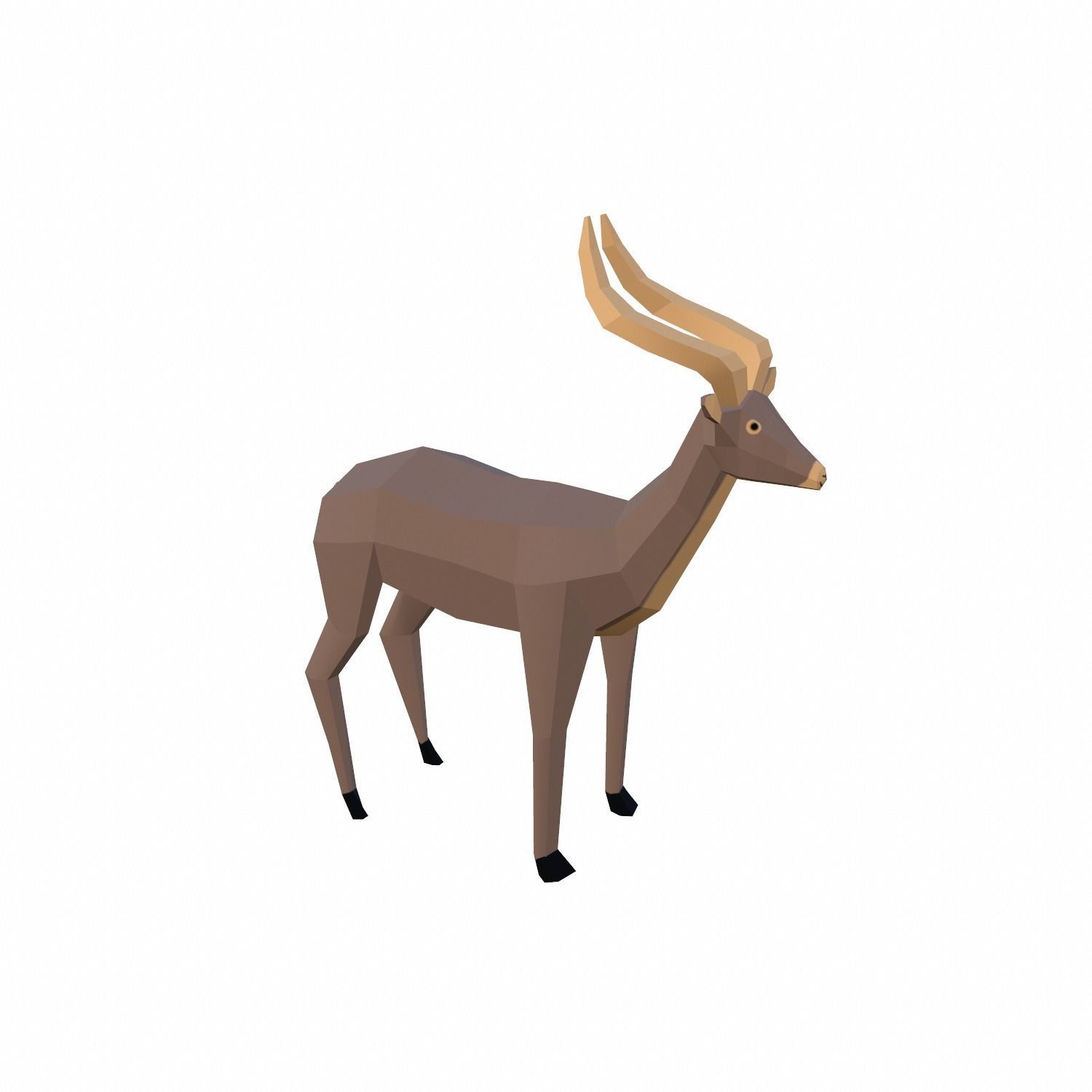 Antelope Low-poly 3D model_8