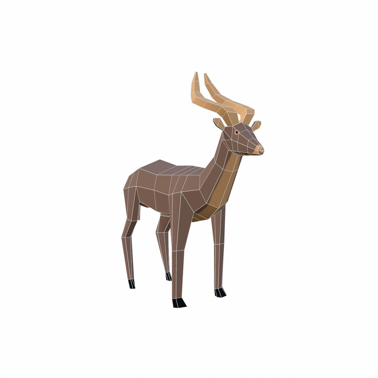 Antelope Low-poly 3D model_1