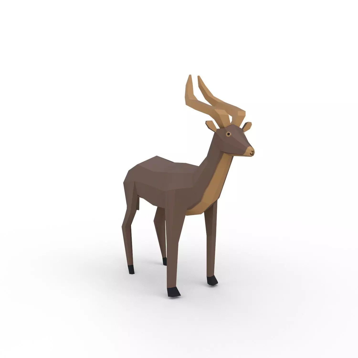 Antelope Low-poly 3D model_0