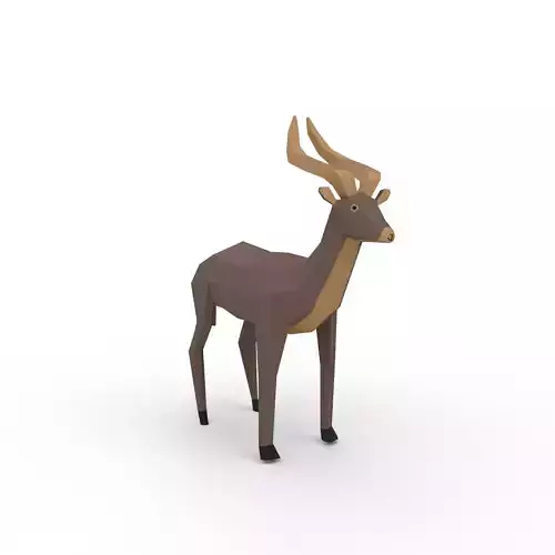 Antelope Low-poly 3D model