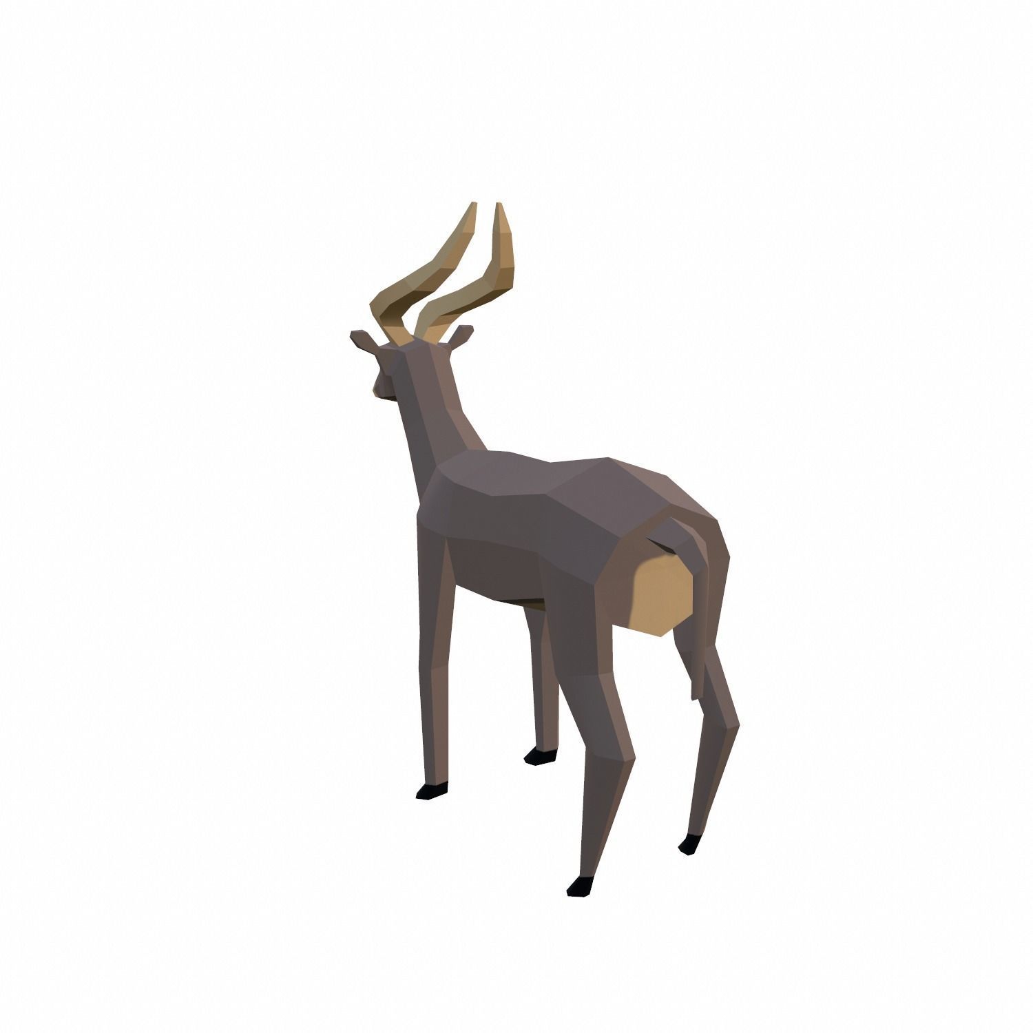 Antelope Low-poly 3D model_5