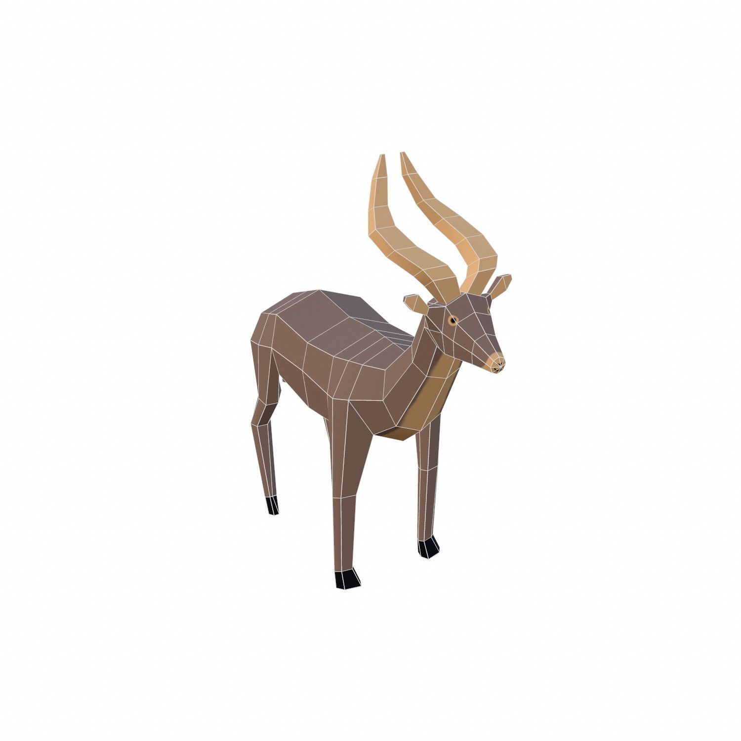 Antelope Low-poly 3D model_15