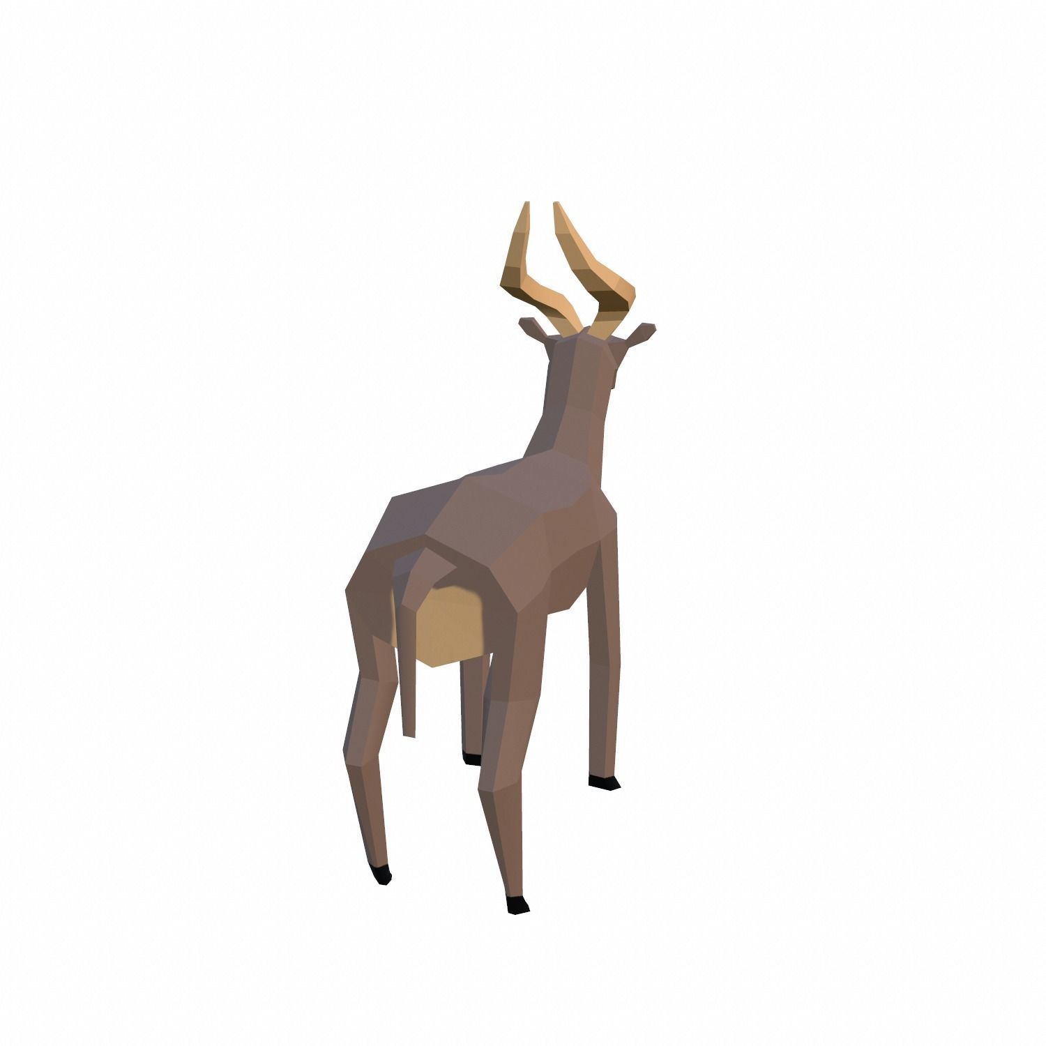 Antelope Low-poly 3D model_6
