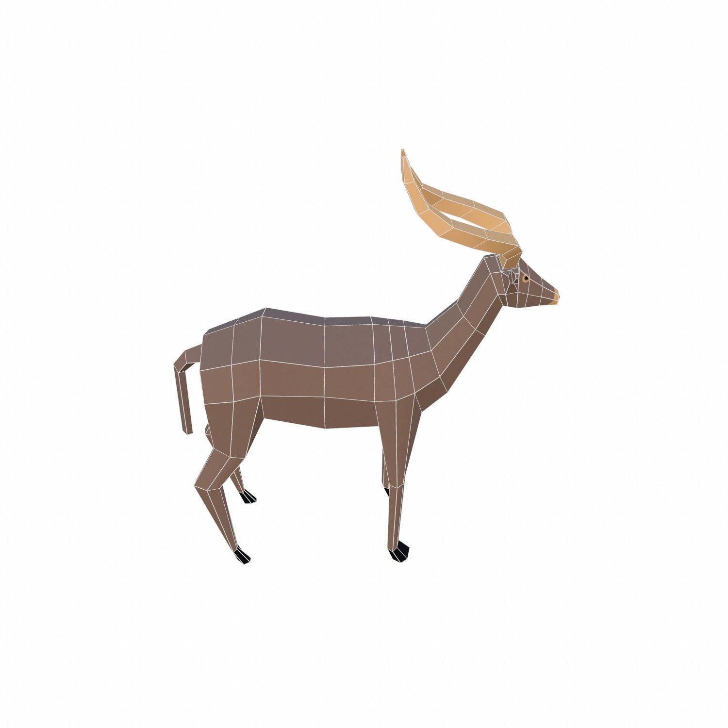 Antelope Low-poly 3D model_14