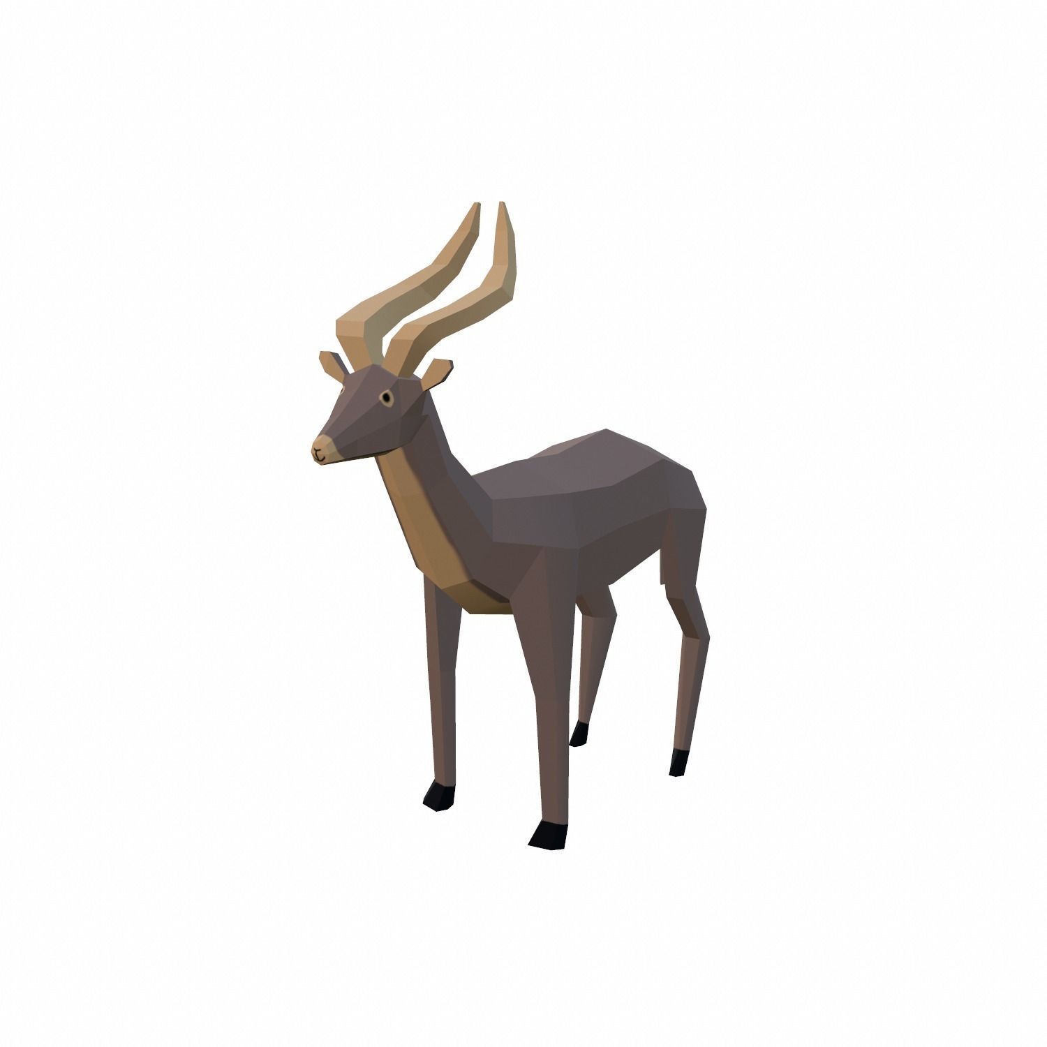 Antelope Low-poly 3D model_2