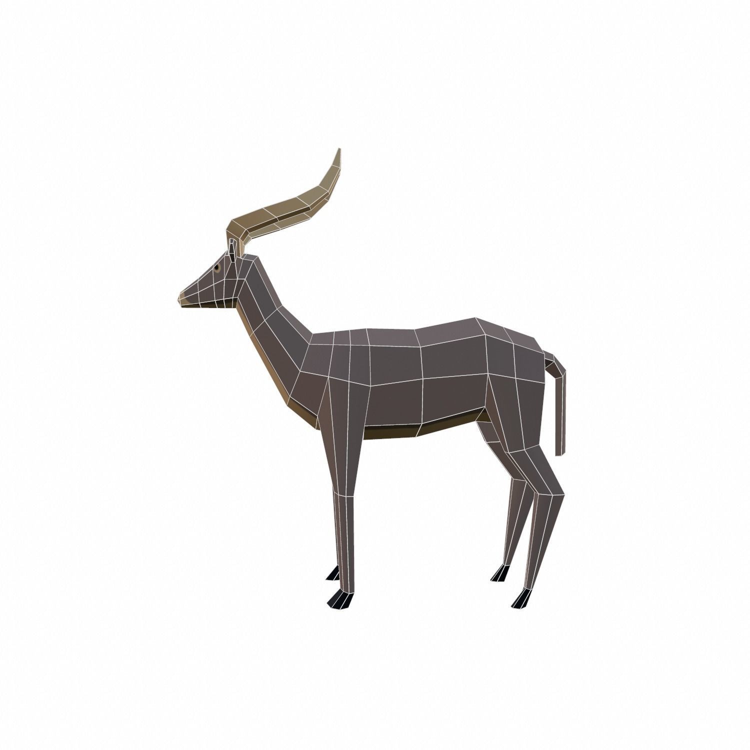 Antelope Low-poly 3D model_11