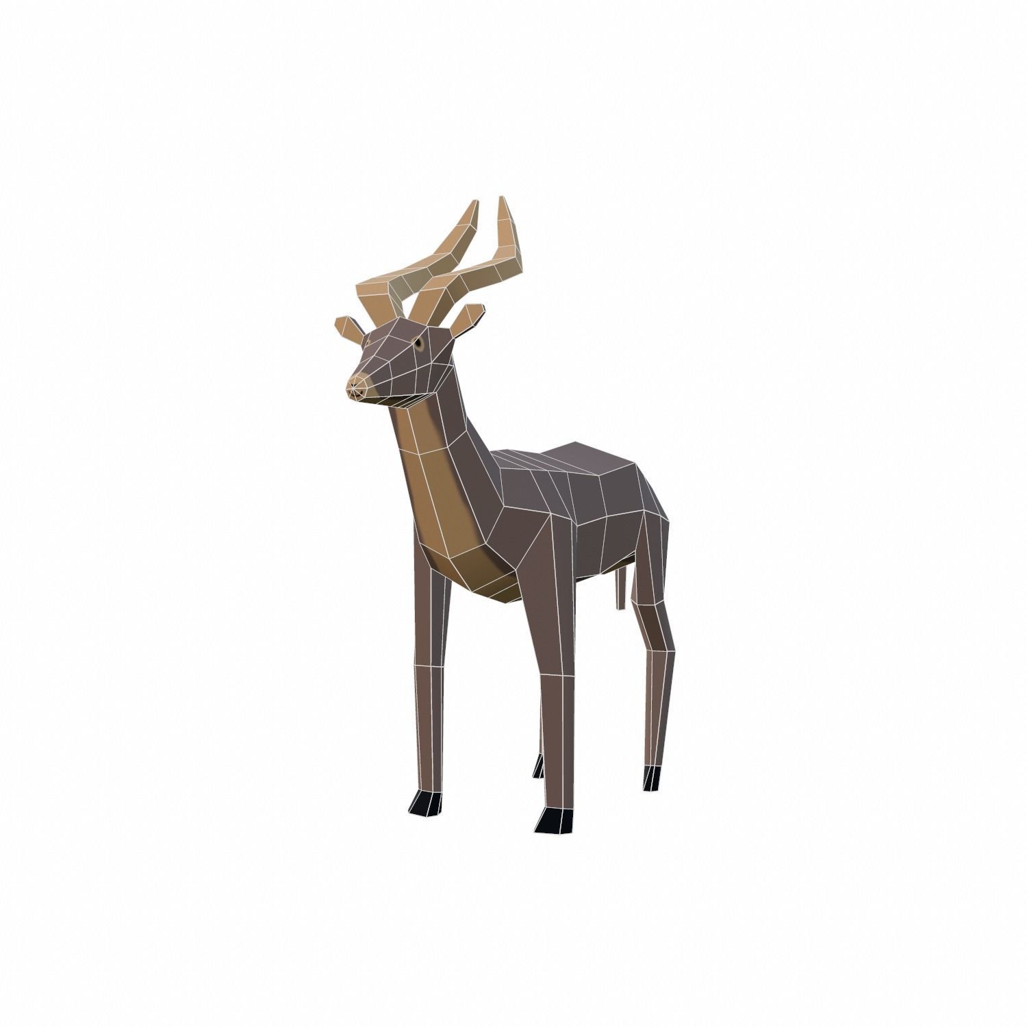 Antelope Low-poly 3D model_10