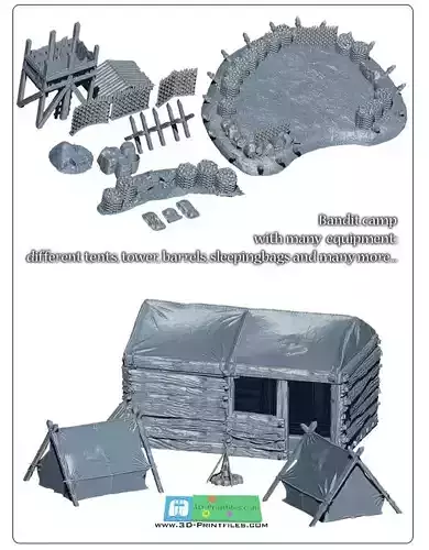 bandit camp scenery set - stl files