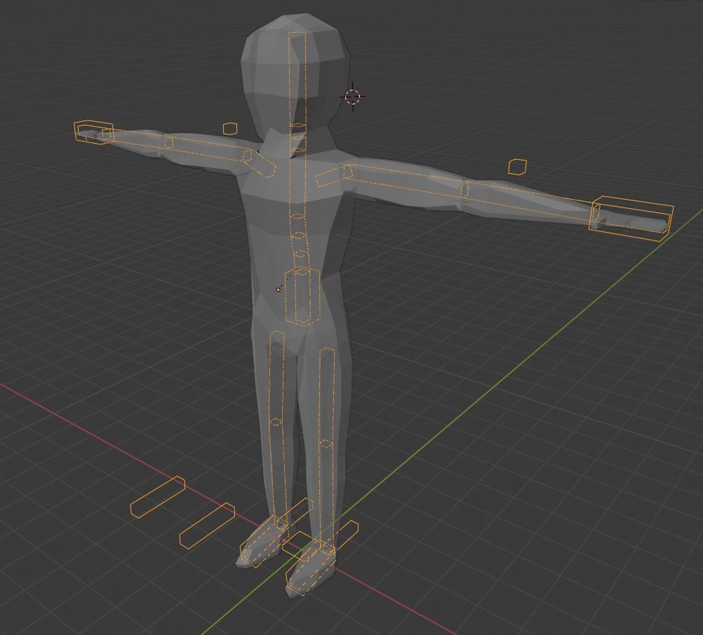 Low-Poly Human man in martial arts pose Free low-poly 3D model_1